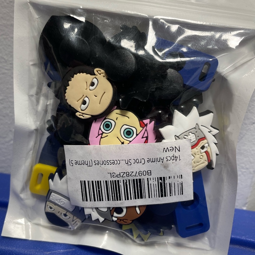 New in Package Anime Naruto Inspired Shoe Charms For Crocs pack of 14